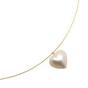 Tasaki Omega Chain Heart Au750 Pearl Necklace